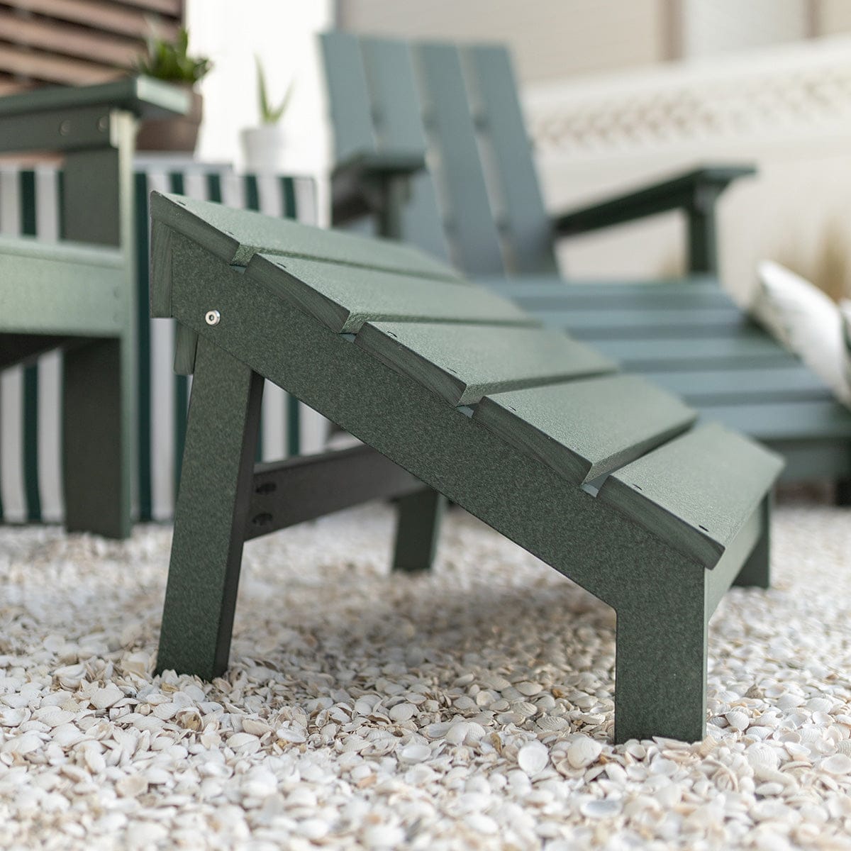 Berlin Gardens Mayhew Mayhew Outdoor Poly Lumber Adirondack Folding Footstool