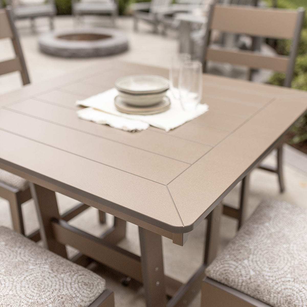 Berlin Gardens Hudson 40" Outdoor Poly Lumber Square Dining Table