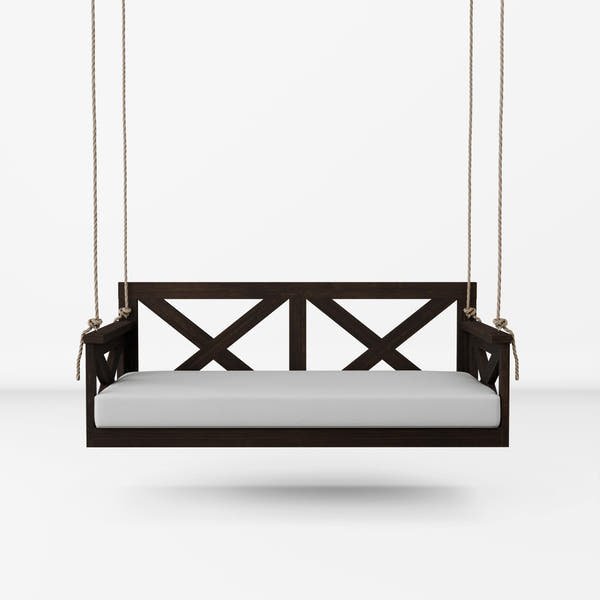 Amish Casual The Bradford Twin Swing Bed, Dark Walnut