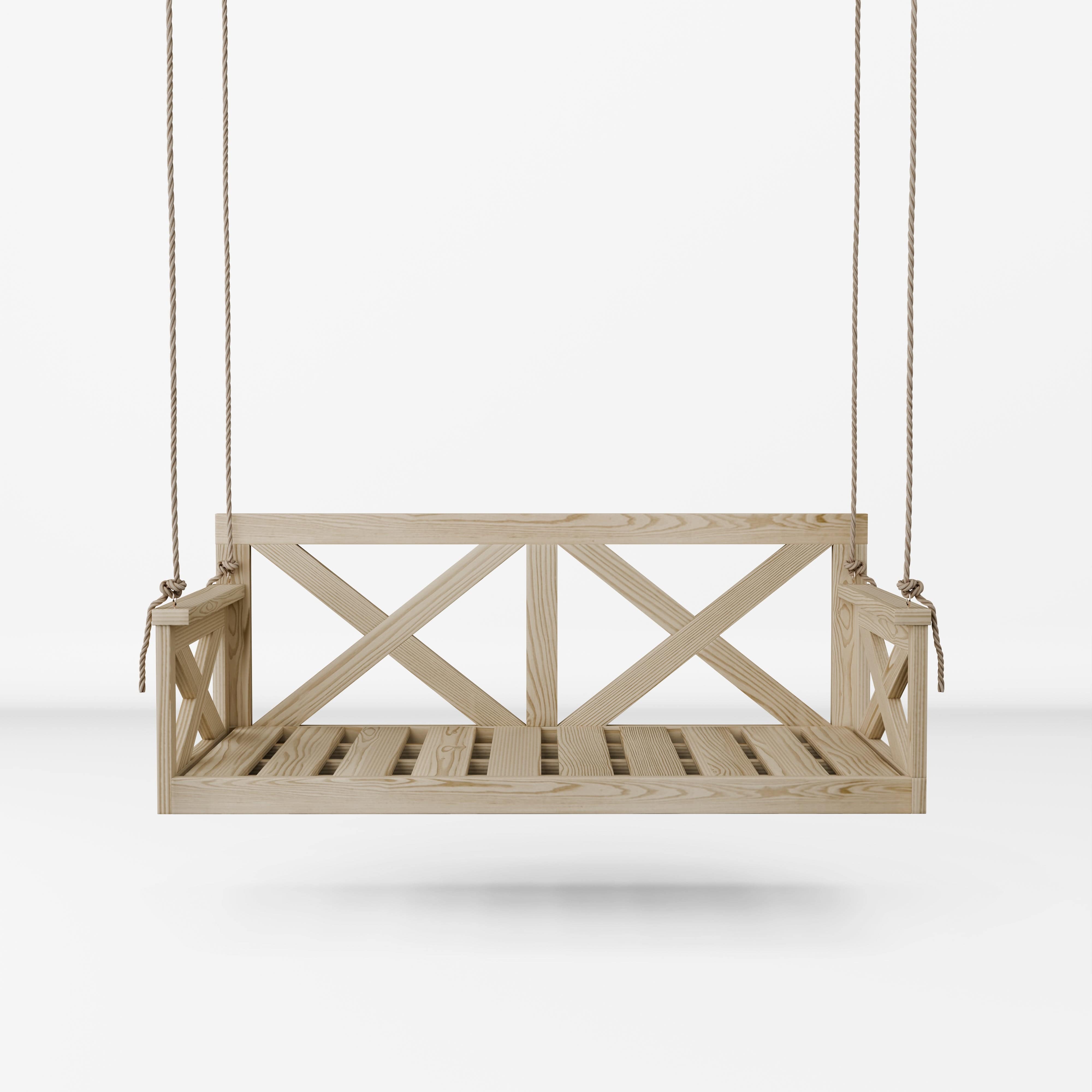 Amish Casual The Bradford Twin Swing Bed, Unfinished