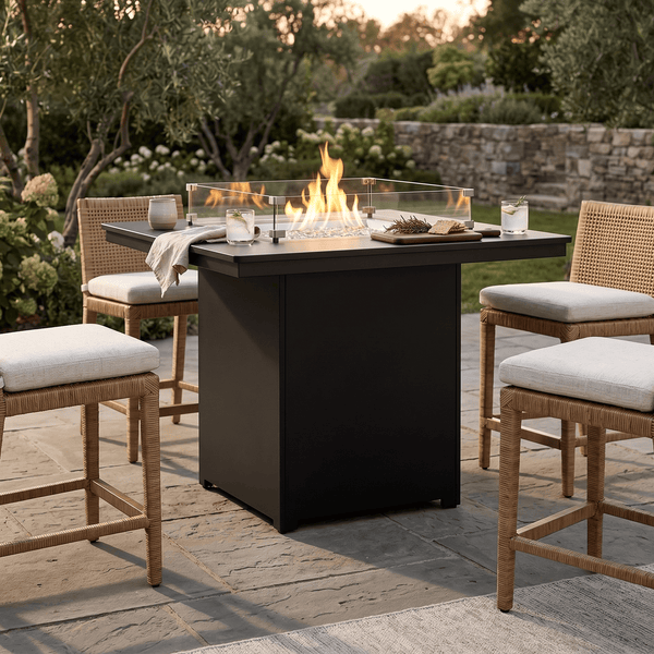 Berlin Gardens Numa Outdoor Poly Lumber Fire Pit Counter Height Table
