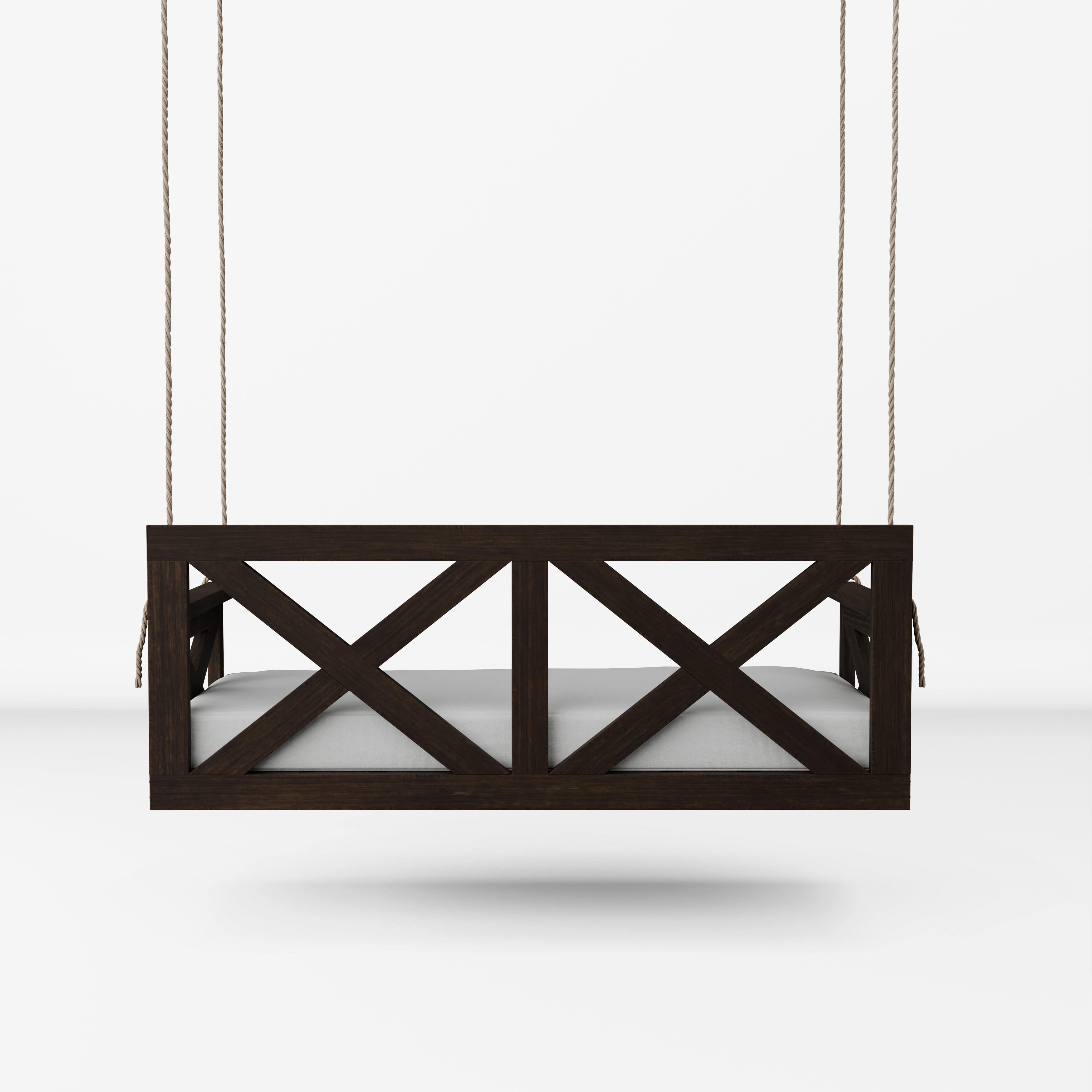 Amish Casual The Bradford Twin Swing Bed, Dark Walnut