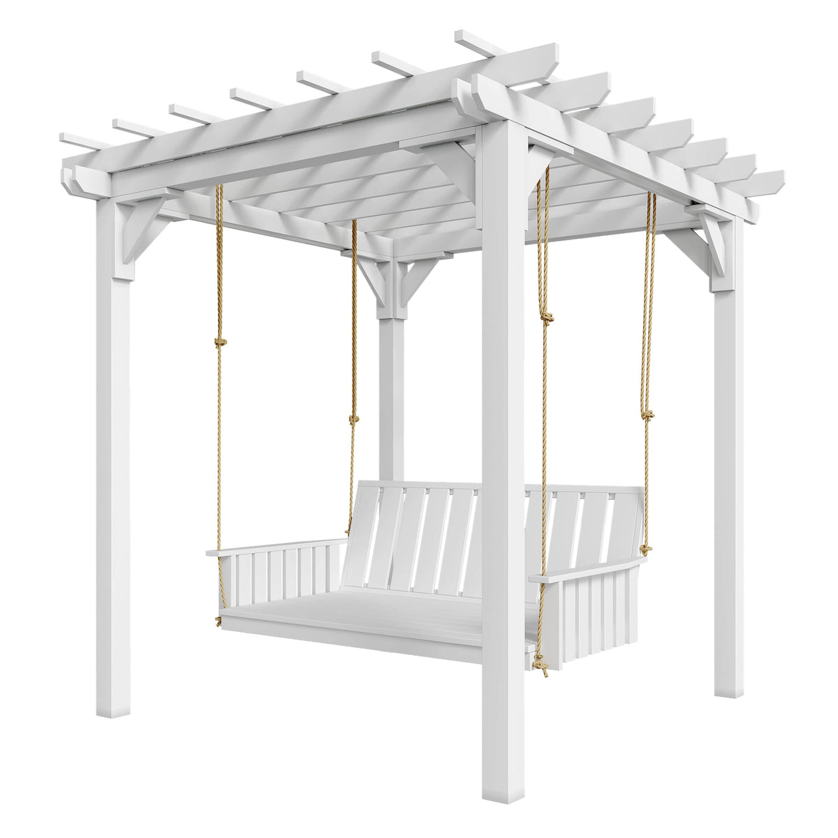 Keystone Amish Co. Weston Red Cedar Garden Arbor With Swing Set