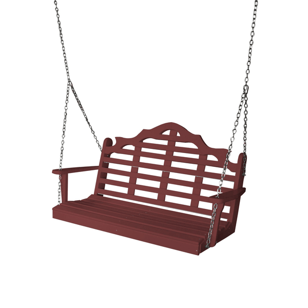 Keystone Amish Co. 5 Foot Milan Recycled Plastic Porch Swing, Cherry Wood
