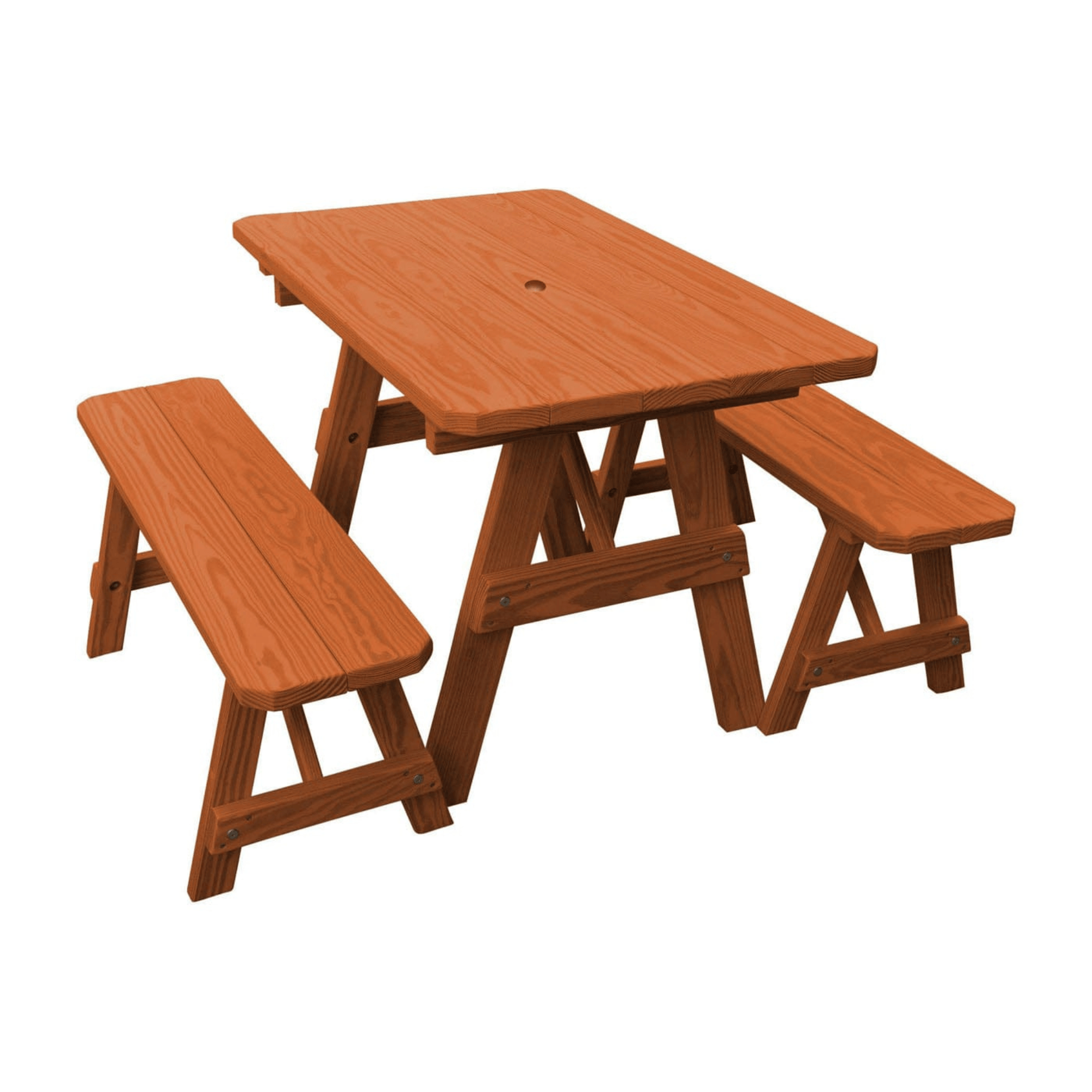 Keystone Amish Co. Pine Traditional Outdoor Dining Set with Benches