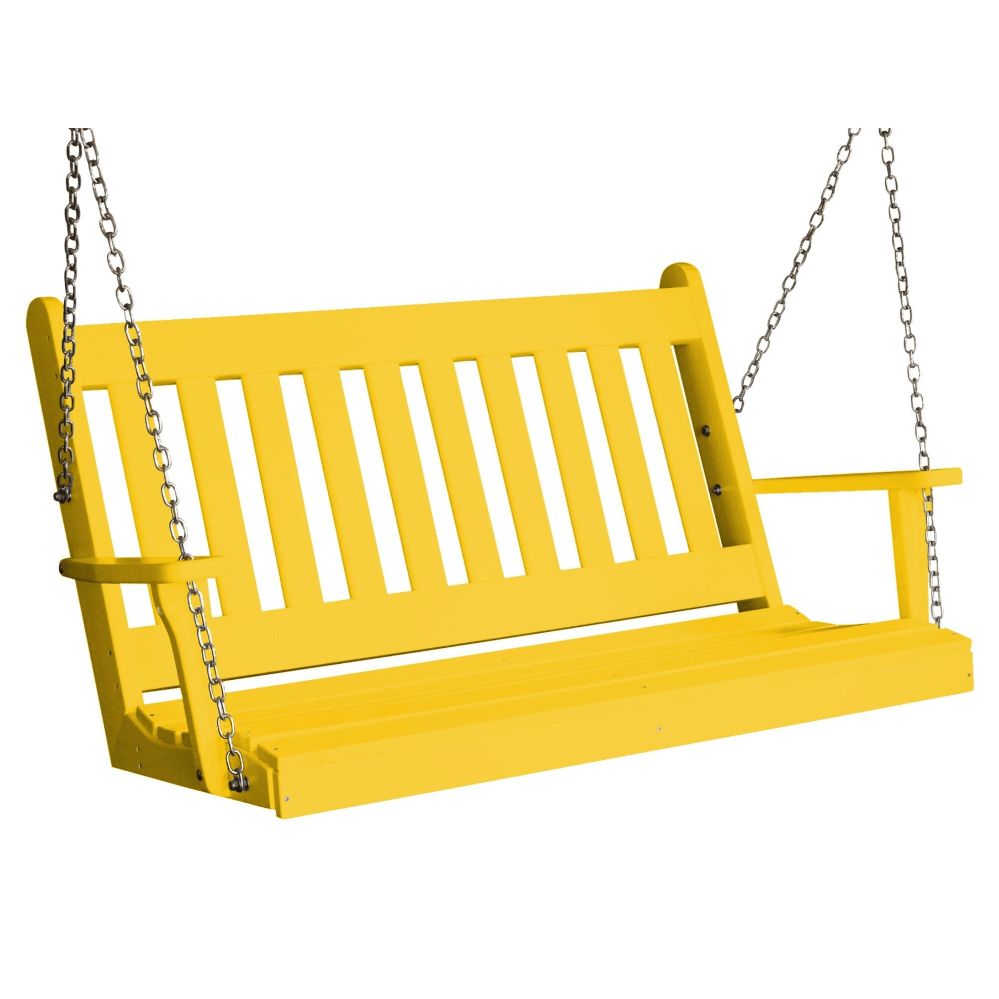 Keystone Amish Co. 5 Foot Franklin Poly Composite Porch Swing, Lemon Yellow