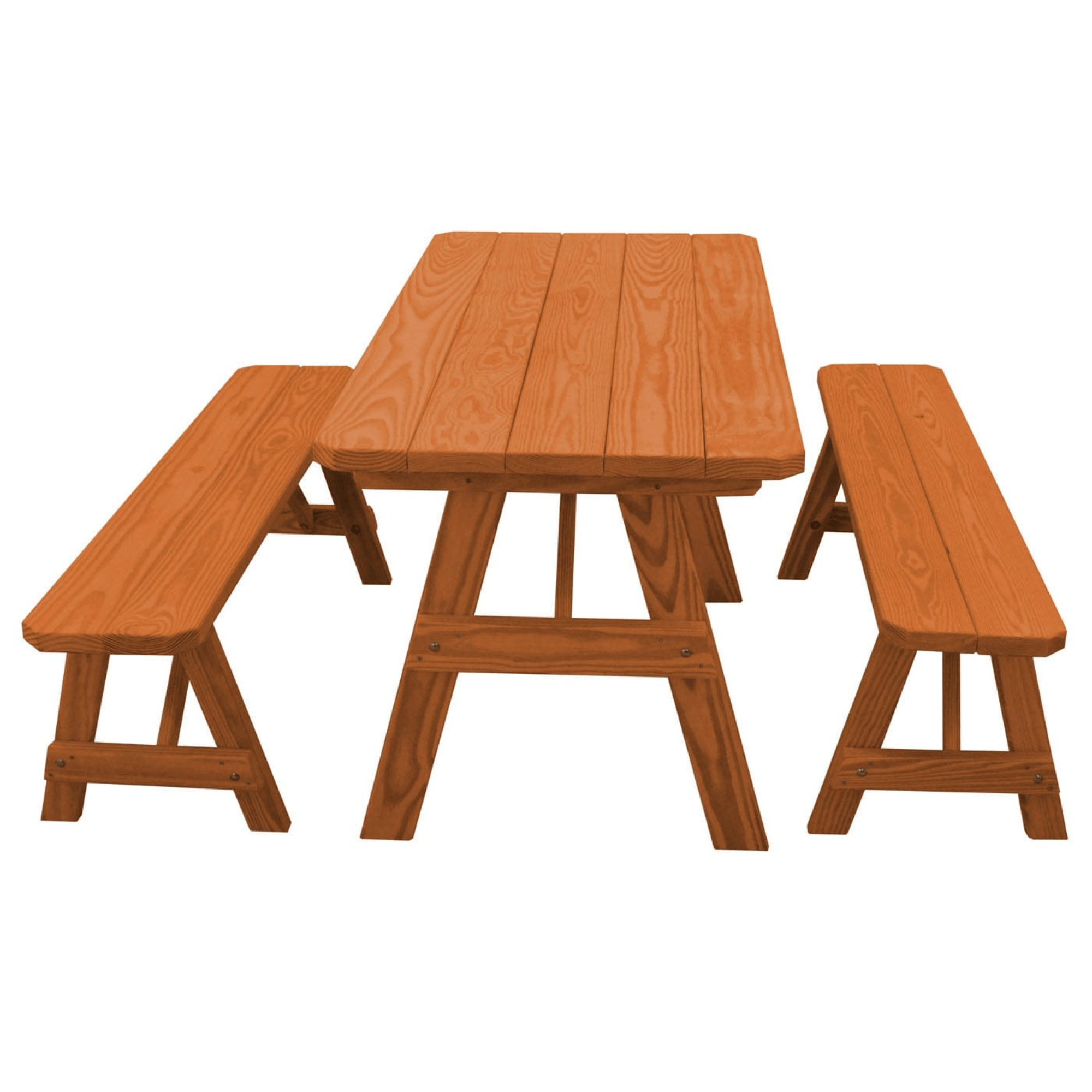 Keystone Amish Co. Pine Traditional Outdoor Dining Set with Benches