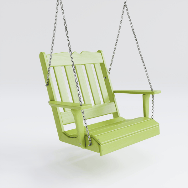 Keystone Amish Co. York Recycled Plastic Swing Chair, Tropical Lime