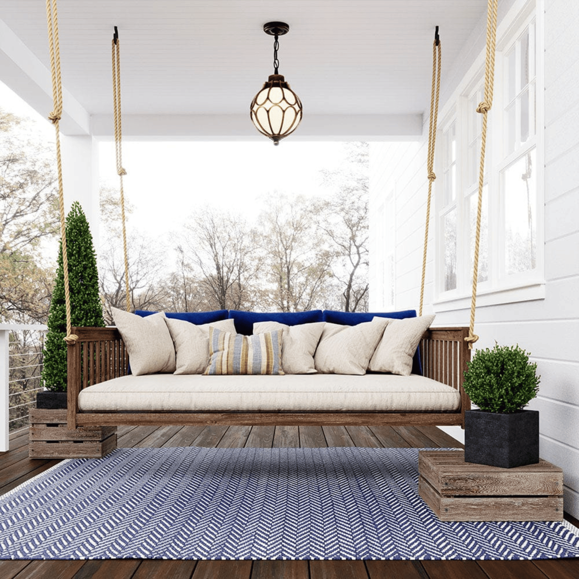 Keystone Amish Co. Columbus Daybed Porch Swing