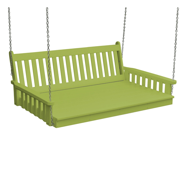 Keystone Amish Co. 5 Foot Franklin Recycled Plastic Swing Bed, Tropical Lime
