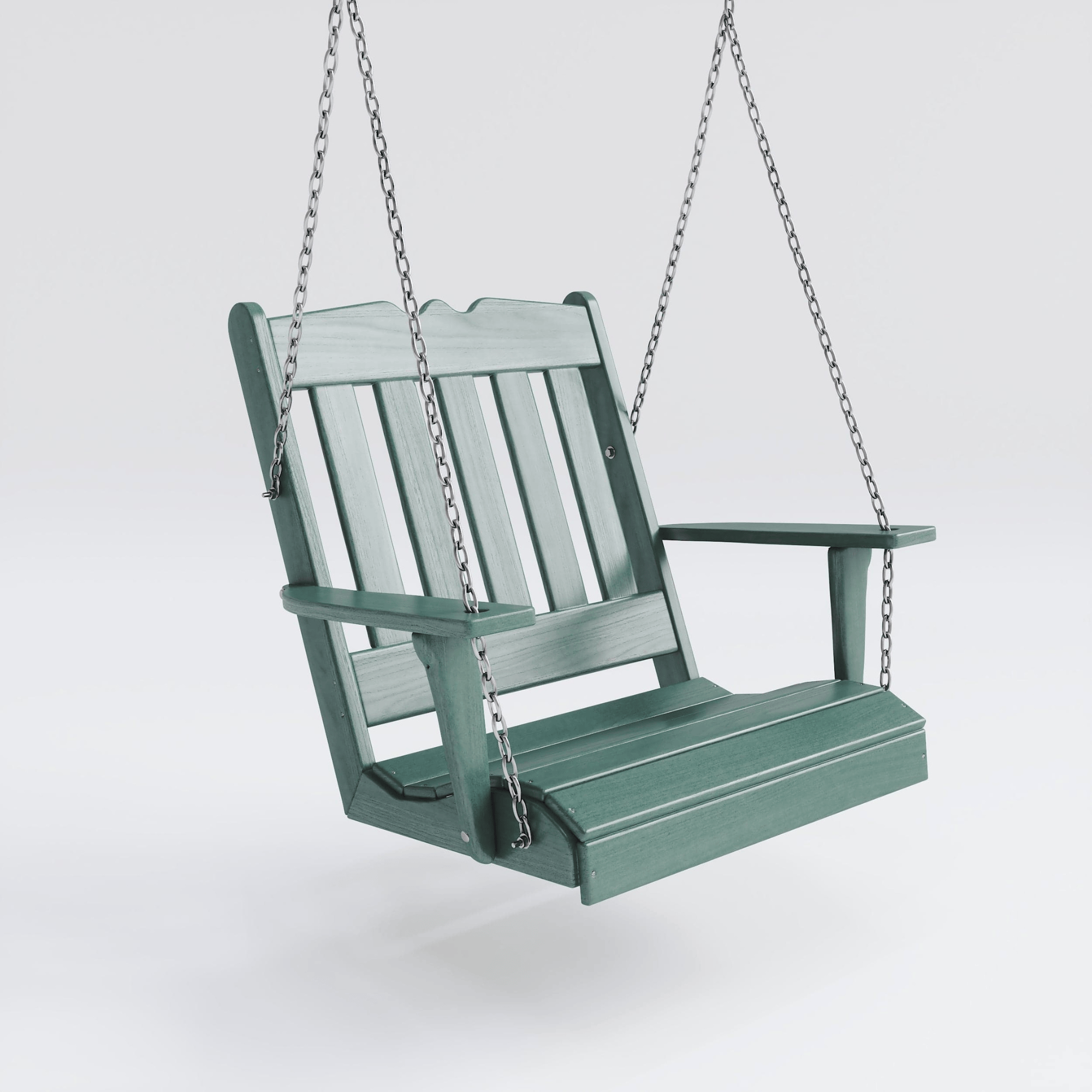 Keystone Amish Co. York Recycled Plastic Swing Chair, Turf Green