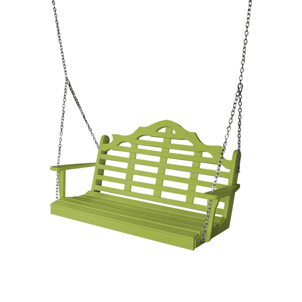 Keystone Amish Co. 5 Foot Milan Recycled Plastic Porch Swing, Tropical Lime