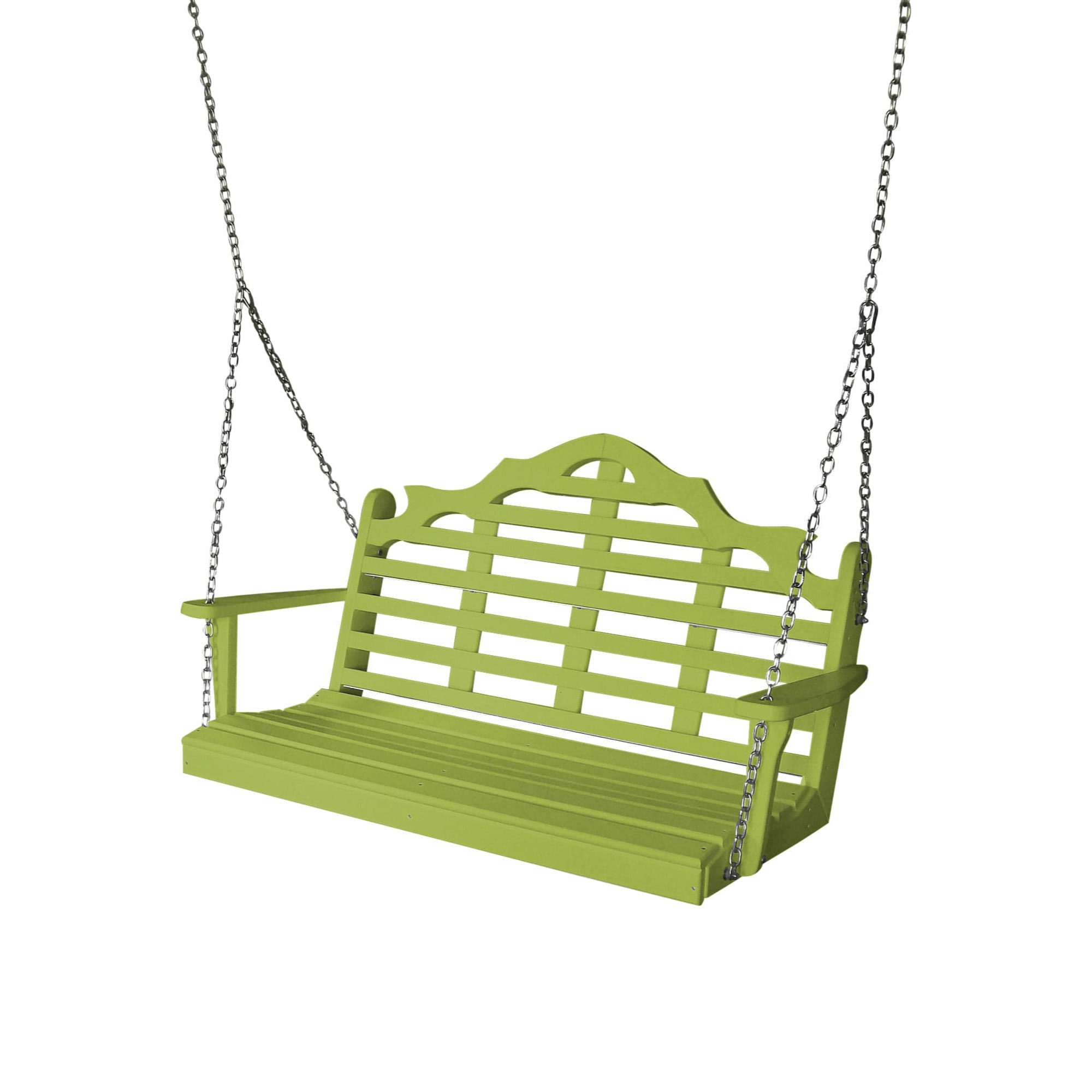 Keystone Amish Co. 4 Foot Milan Recycled Plastic Porch Swing, Tropical Lime