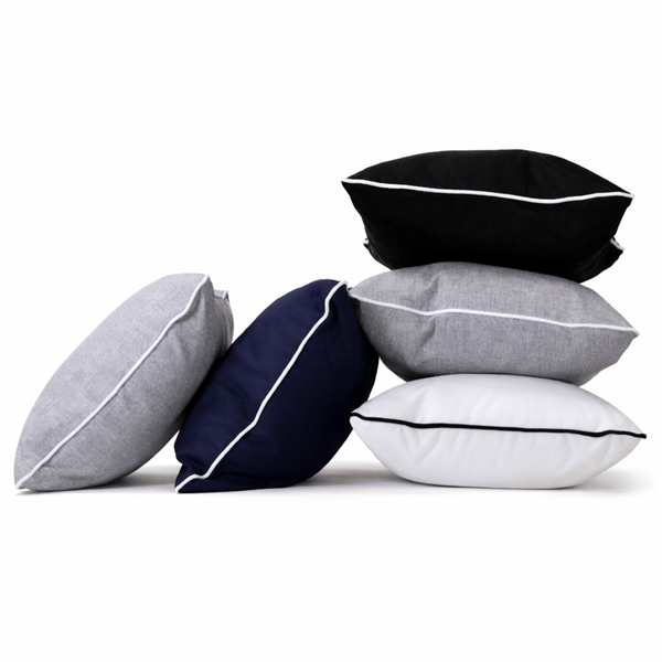 East Green Outdoor 18x18 Accent Pillow with Contrasted Piping