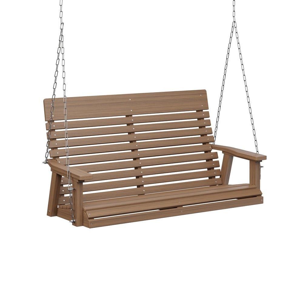 Berlin Gardens Casual Back Poly Lumber Double Swing with Stainless Steel Chains