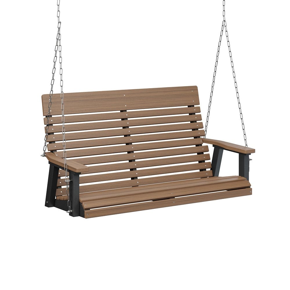 Berlin Gardens Casual Back Poly Lumber Double Swing with Stainless Steel Chains