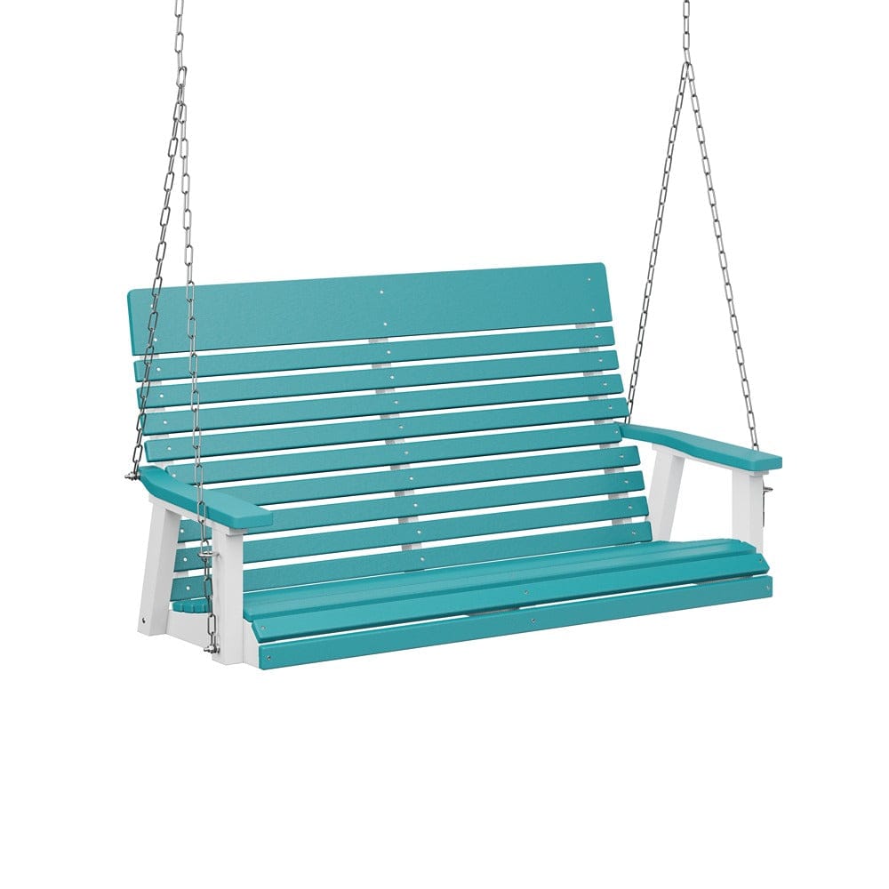 Berlin Gardens Casual Back Poly Lumber Double Swing with Stainless Steel Chains