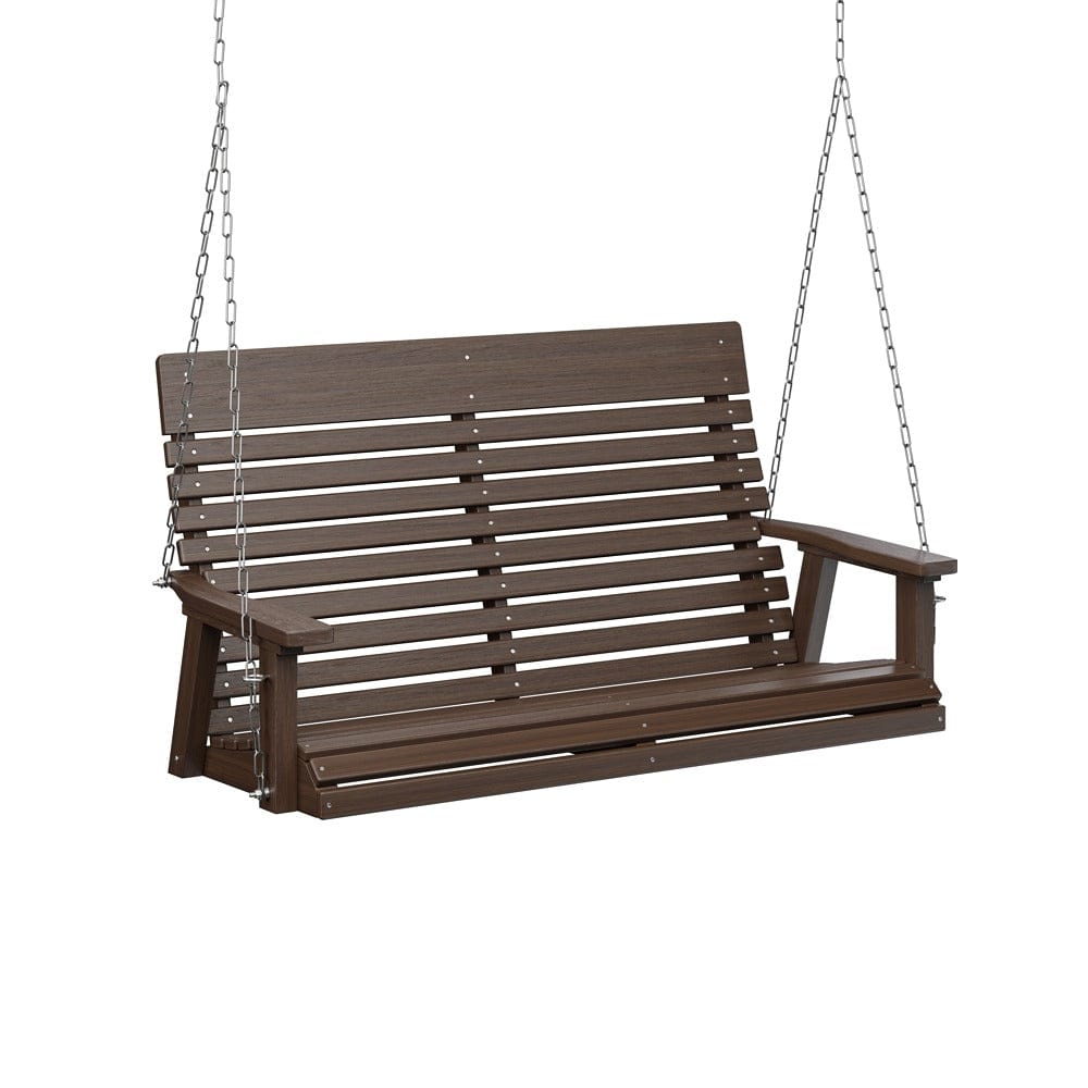 Berlin Gardens Casual Back Poly Lumber Double Swing with Stainless Steel Chains