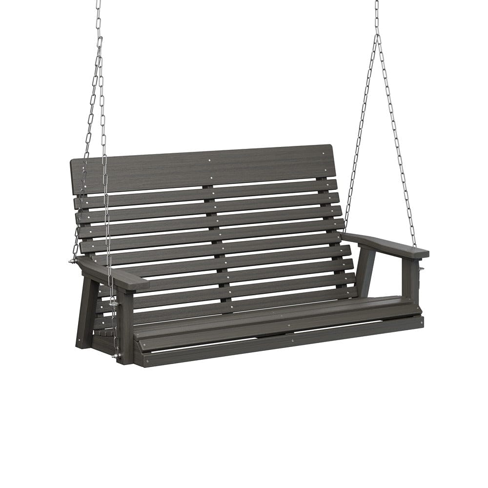 Berlin Gardens Casual Back Poly Lumber Double Swing with Stainless Steel Chains