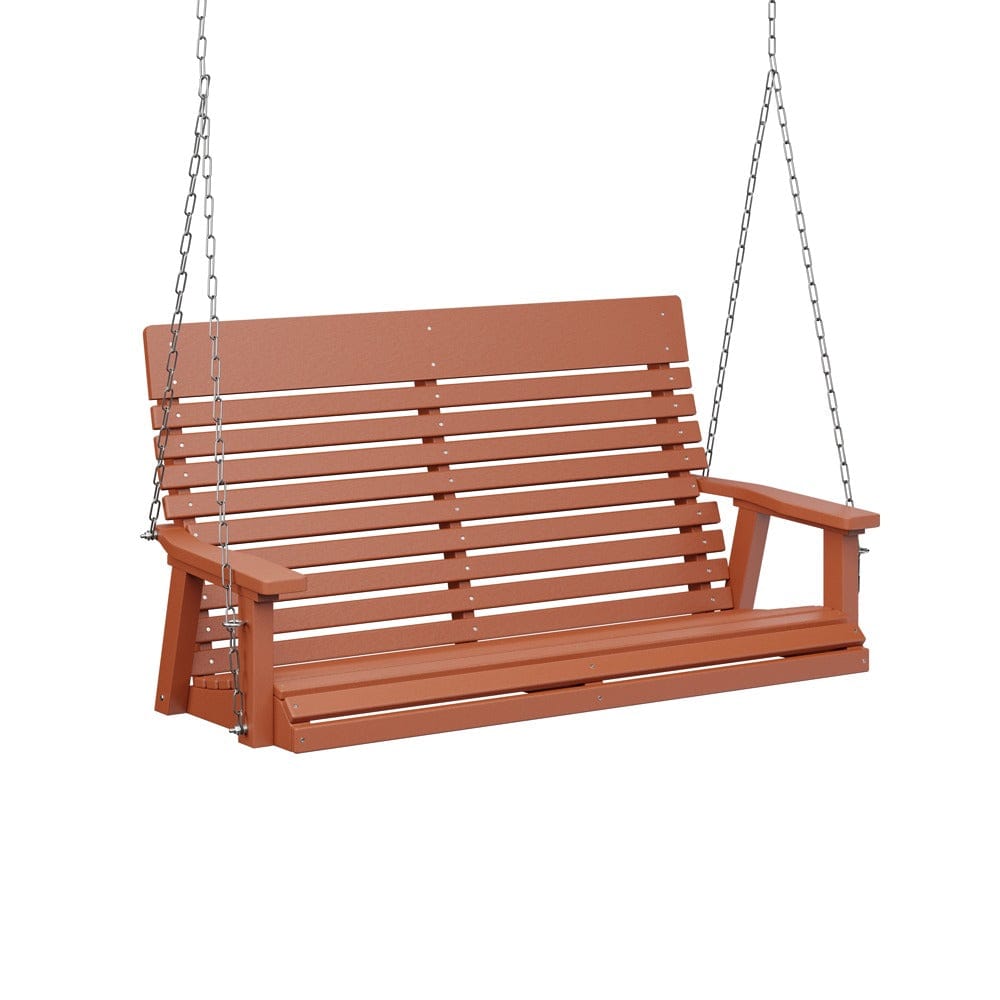 Berlin Gardens Casual Back Poly Lumber Double Swing with Stainless Steel Chains