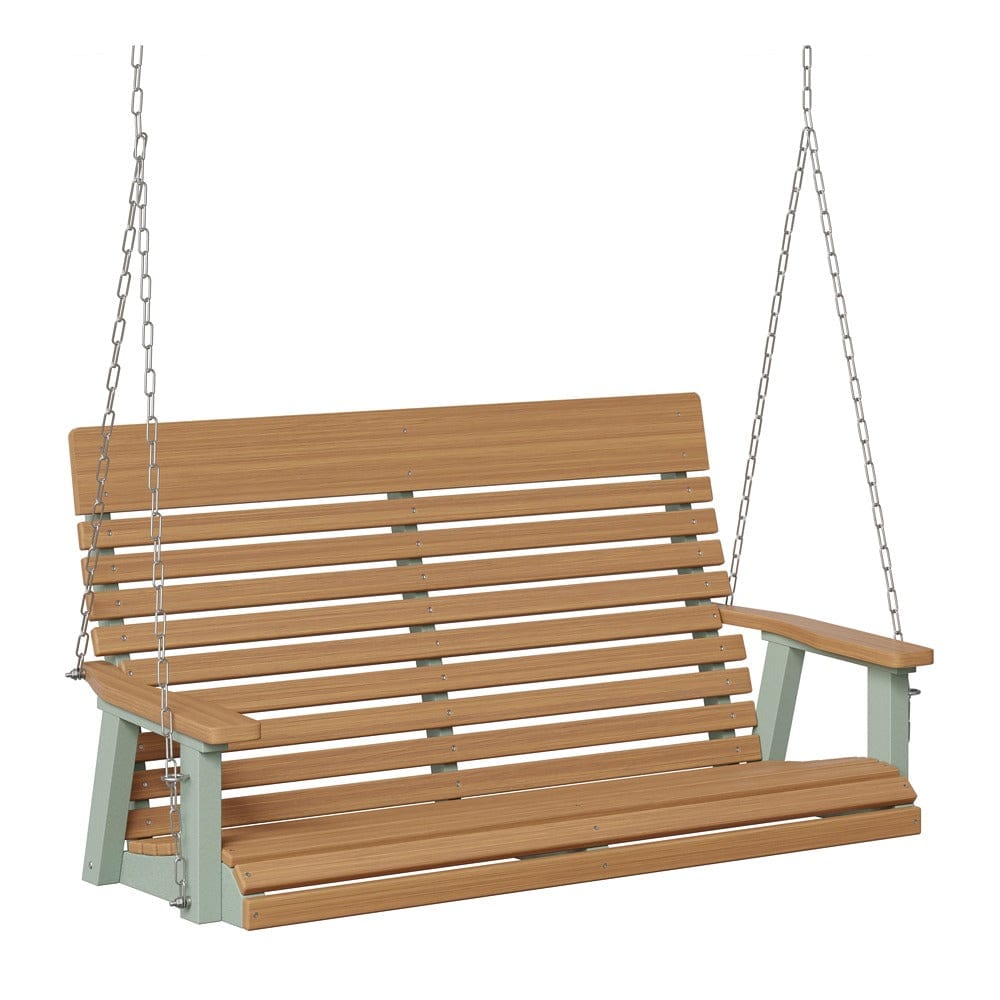 Berlin Gardens Casual Back Poly Lumber Double Swing with Stainless Steel Chains