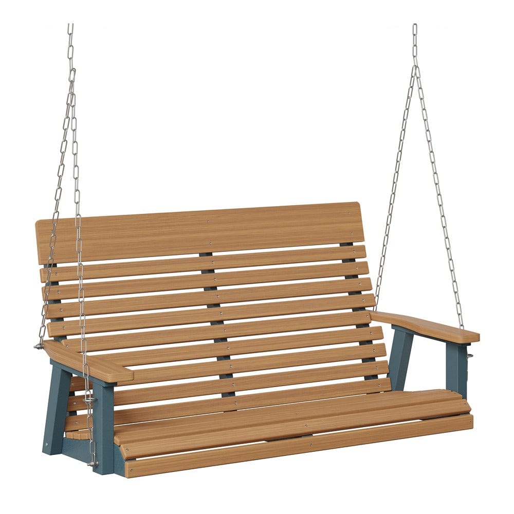 Berlin Gardens Casual Back Poly Lumber Double Swing with Stainless Steel Chains