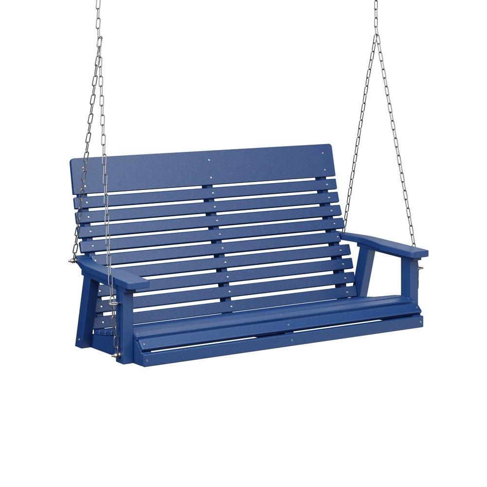 Berlin Gardens Casual Back Poly Lumber Double Swing with Stainless Steel Chains