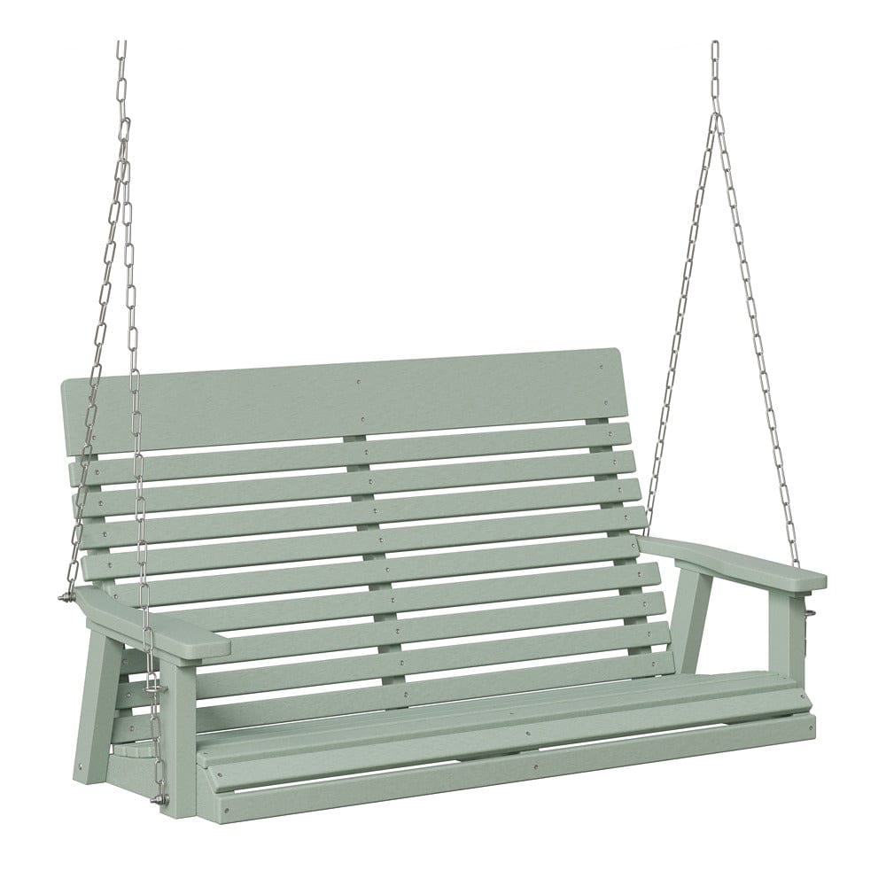 Berlin Gardens Casual Back Poly Lumber Double Swing with Stainless Steel Chains