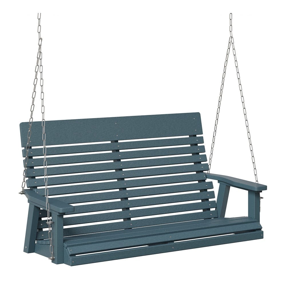 Berlin Gardens Casual Back Poly Lumber Double Swing with Stainless Steel Chains