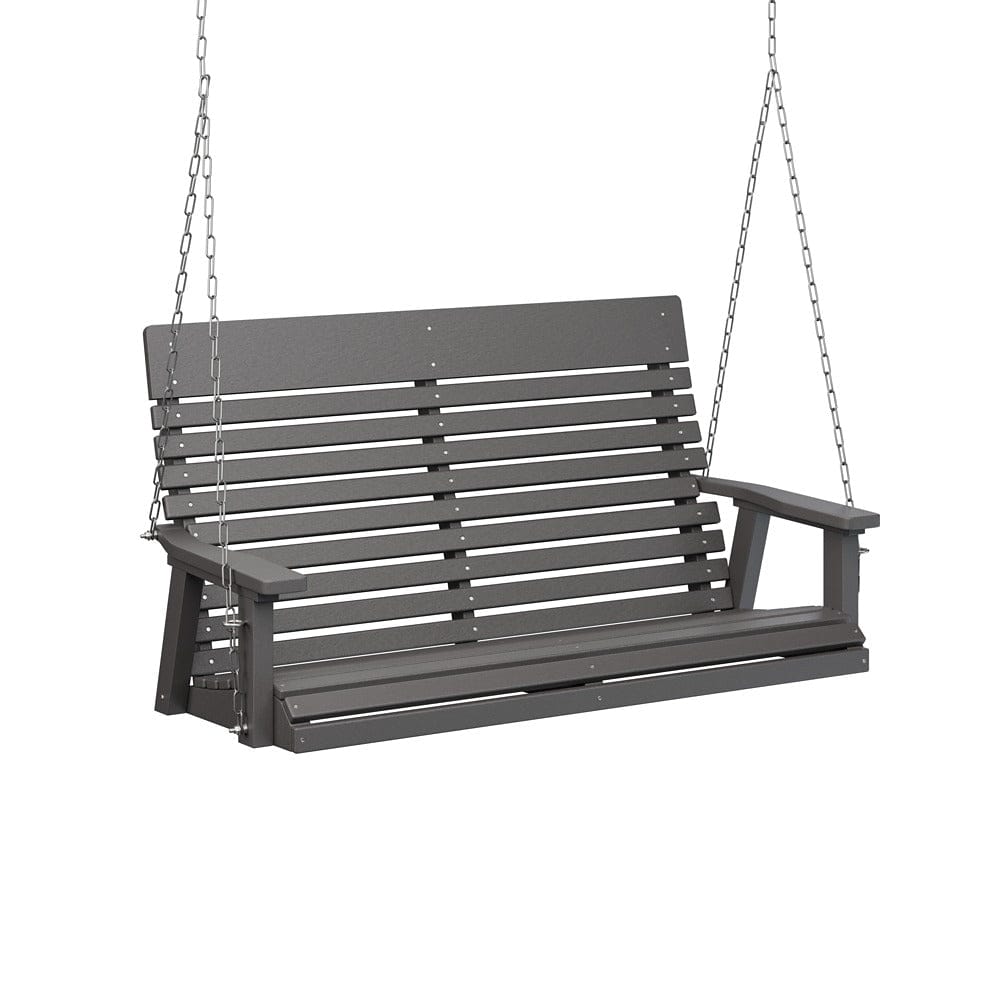 Berlin Gardens Casual Back Poly Lumber Double Swing with Stainless Steel Chains