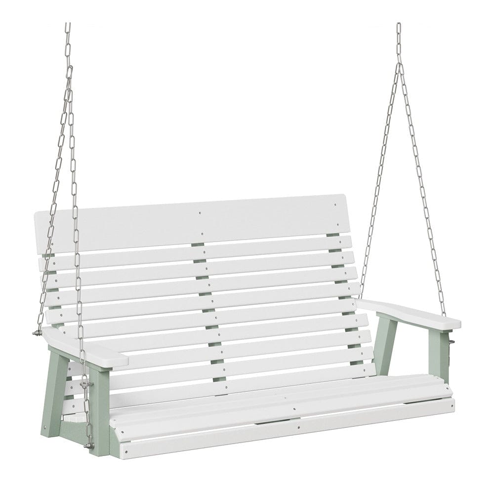 Berlin Gardens Casual Back Poly Lumber Double Swing with Stainless Steel Chains