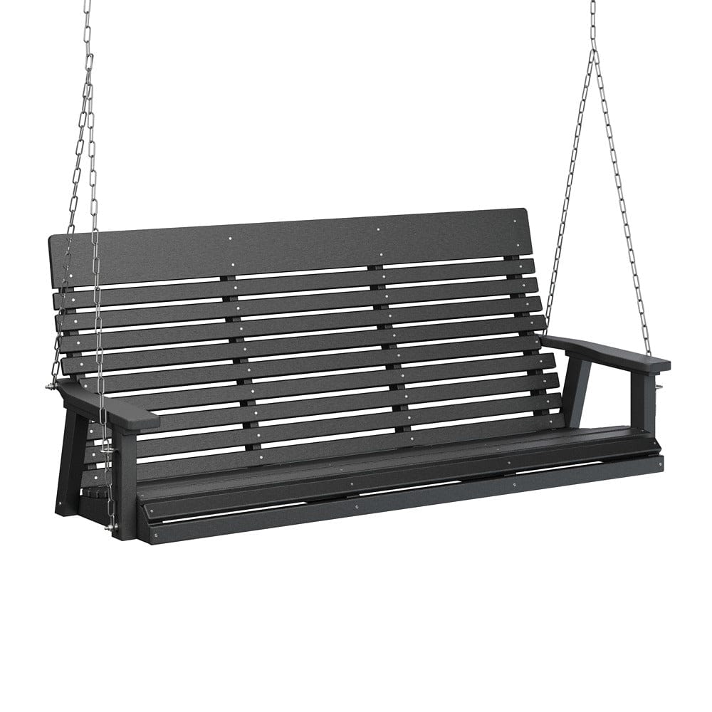 Berlin Gardens Casual Back Poly Lumber Three Seat Swing with Stainless Steel Chains
