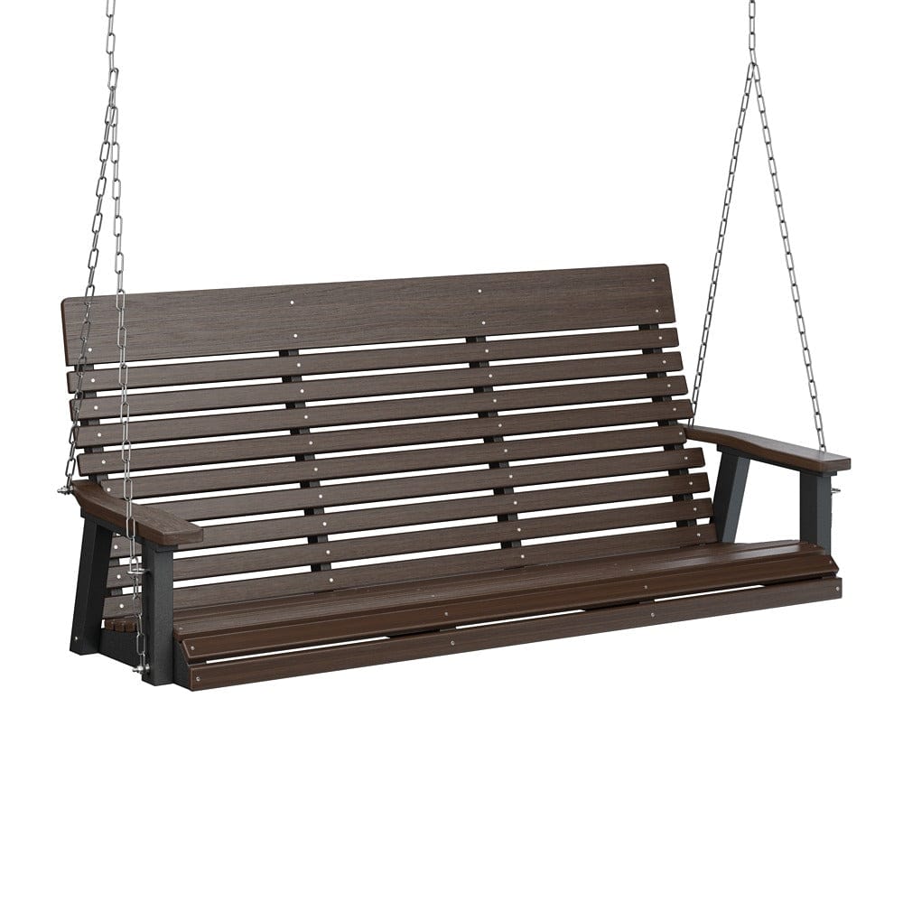 Berlin Gardens Casual Back Poly Lumber Three Seat Swing with Stainless Steel Chains