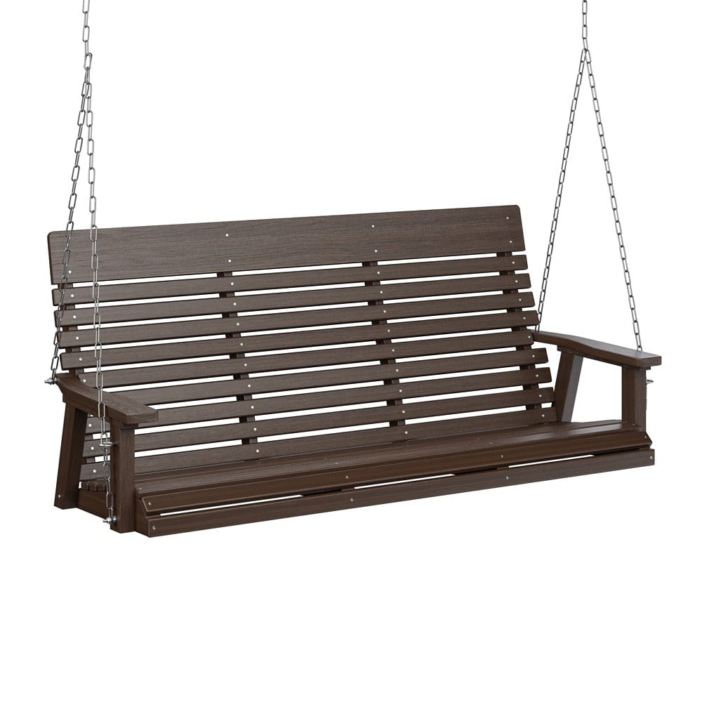 Berlin Gardens Casual Back Poly Lumber Three Seat Swing with Stainless Steel Chains