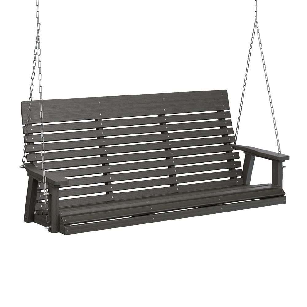Berlin Gardens Casual Back Poly Lumber Three Seat Swing with Stainless Steel Chains