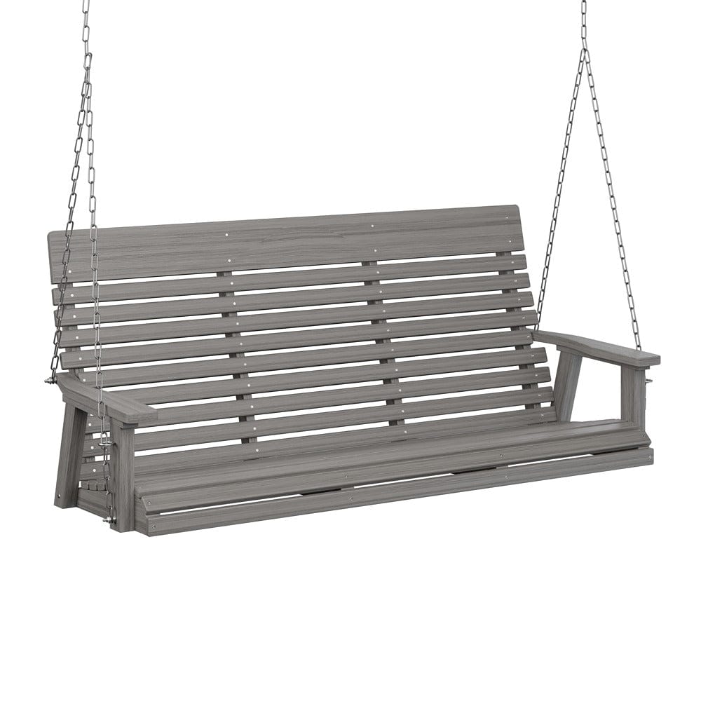 Berlin Gardens Casual Back Poly Lumber Three Seat Swing with Stainless Steel Chains