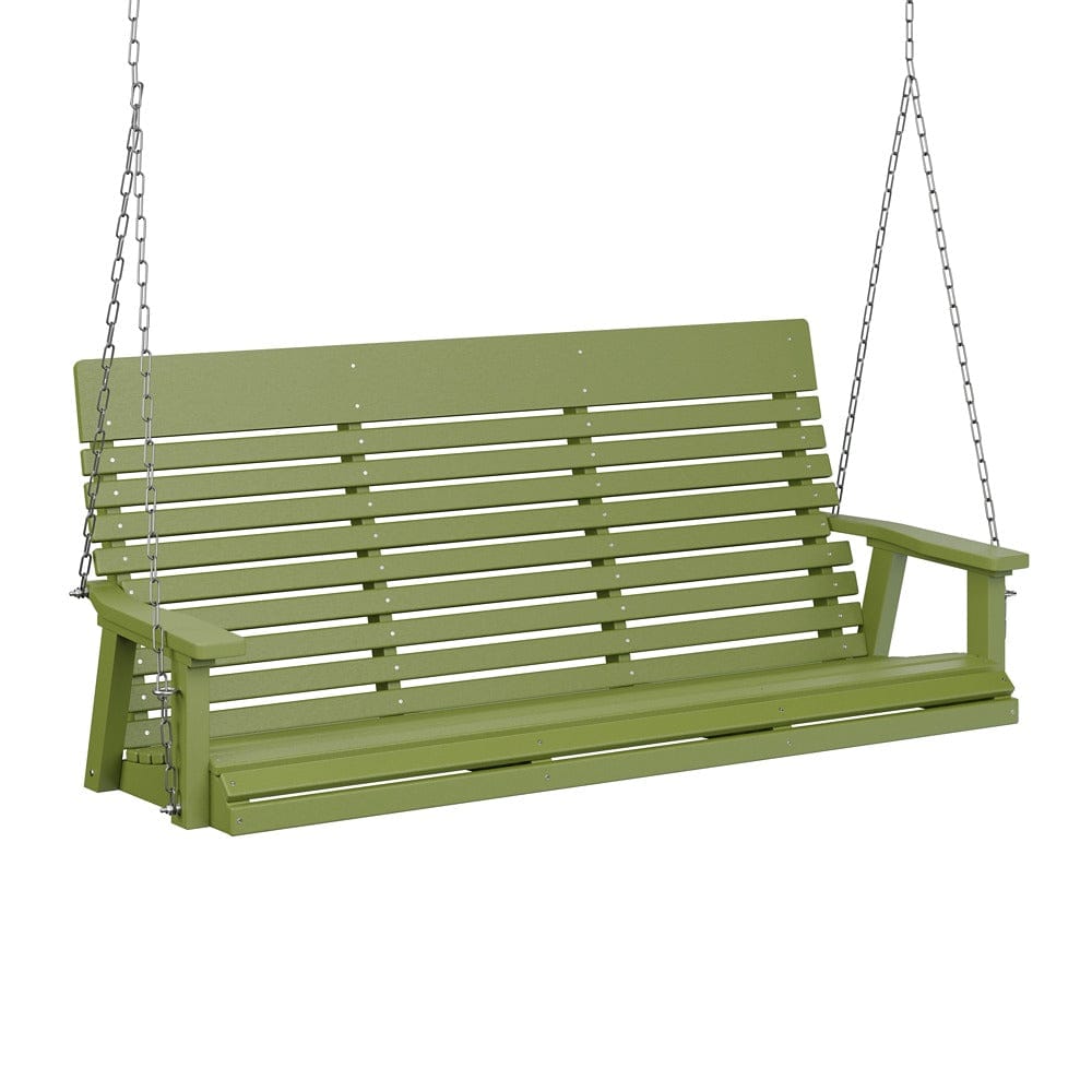 Berlin Gardens Casual Back Poly Lumber Three Seat Swing with Stainless Steel Chains
