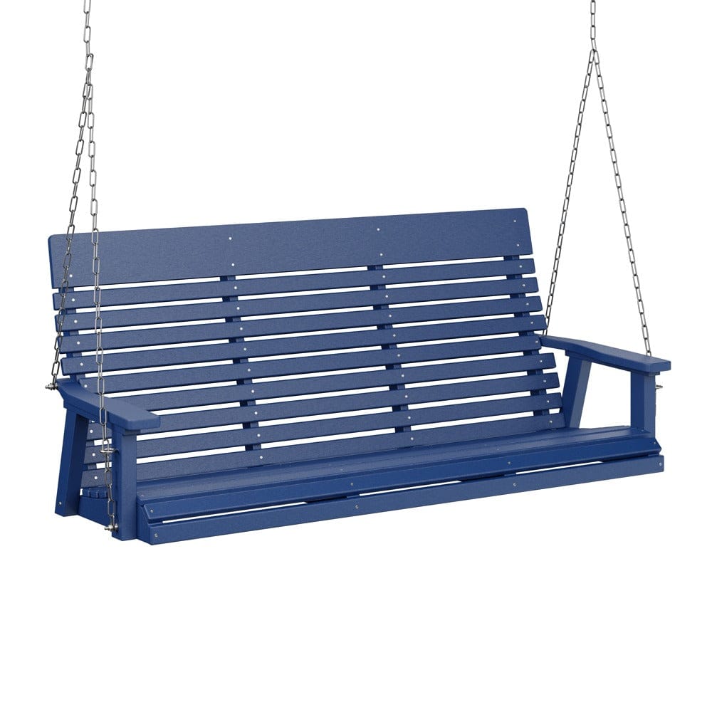 Berlin Gardens Casual Back Poly Lumber Three Seat Swing with Stainless Steel Chains
