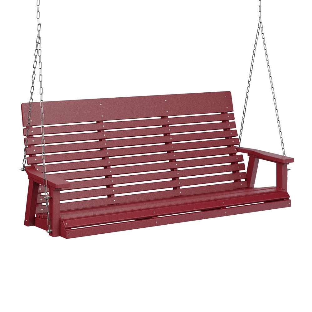 Berlin Gardens Casual Back Poly Lumber Three Seat Swing with Stainless Steel Chains