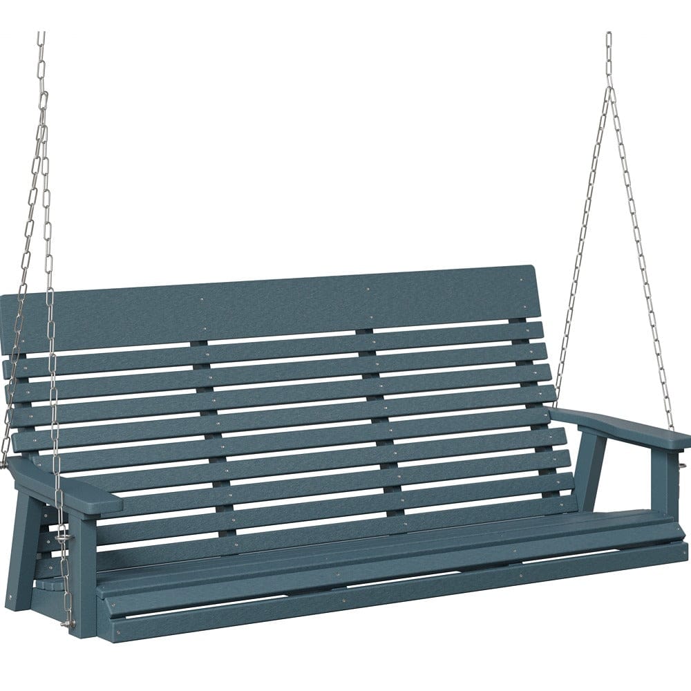 Berlin Gardens Casual Back Poly Lumber Three Seat Swing with Stainless Steel Chains