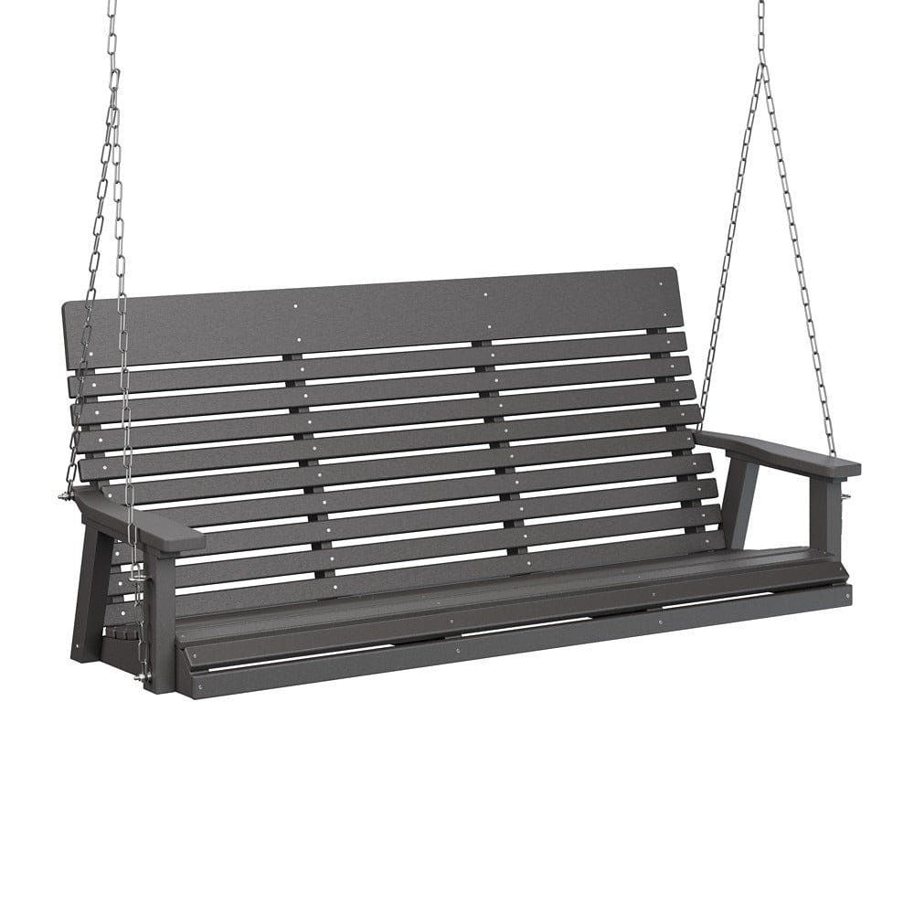 Berlin Gardens Casual Back Poly Lumber Three Seat Swing with Stainless Steel Chains