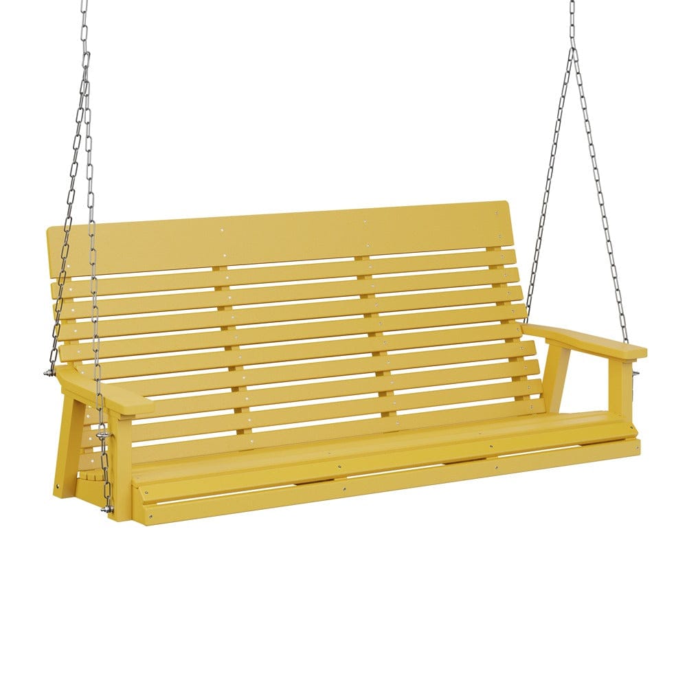 Berlin Gardens Casual Back Poly Lumber Three Seat Swing with Stainless Steel Chains