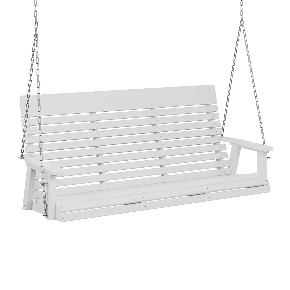 Berlin Gardens Casual Back Poly Lumber Three Seat Swing with Stainless Steel Chains
