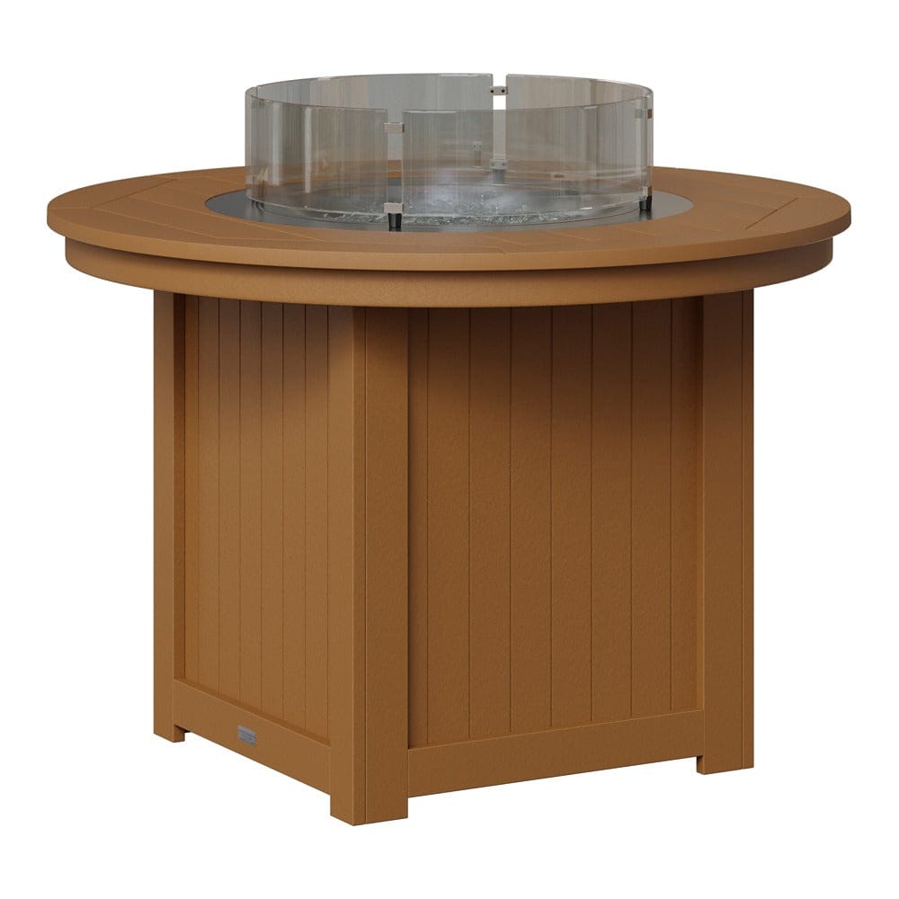 Berlin Gardens Donoma 44″ Round Dining Poly Lumber Fire Pit Table