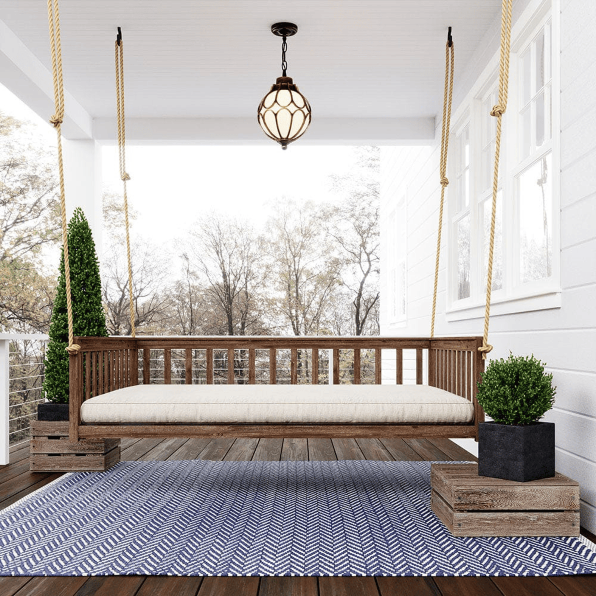 Keystone Amish Co. Columbus Daybed Porch Swing