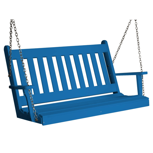 Keystone Amish Co. 5 Foot Franklin Poly Composite Porch Swing, Blue