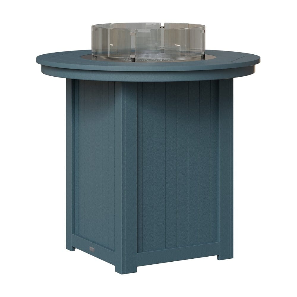 Berlin Gardens Donoma 44″ Round Bar Poly Lumber Fire Pit Table