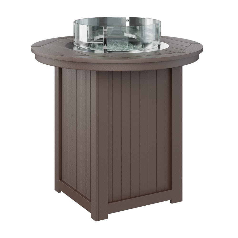 Berlin Gardens Donoma 44″ Round Bar Poly Lumber Fire Pit Table