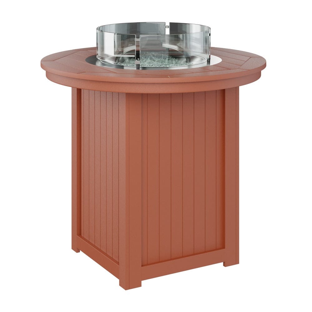 Berlin Gardens Donoma 44″ Round Bar Poly Lumber Fire Pit Table