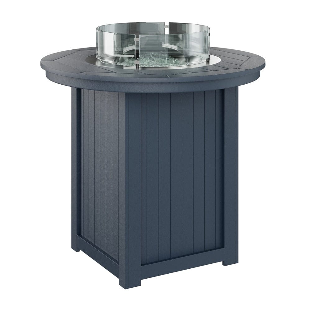 Berlin Gardens Donoma 44″ Round Bar Poly Lumber Fire Pit Table